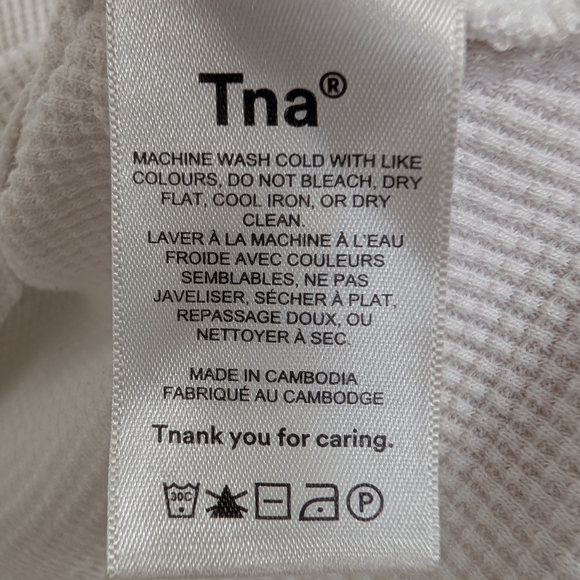 TNA /ARITZA WHITE WAFFLE TOP SIZE SMALL - Picture 5 of 6